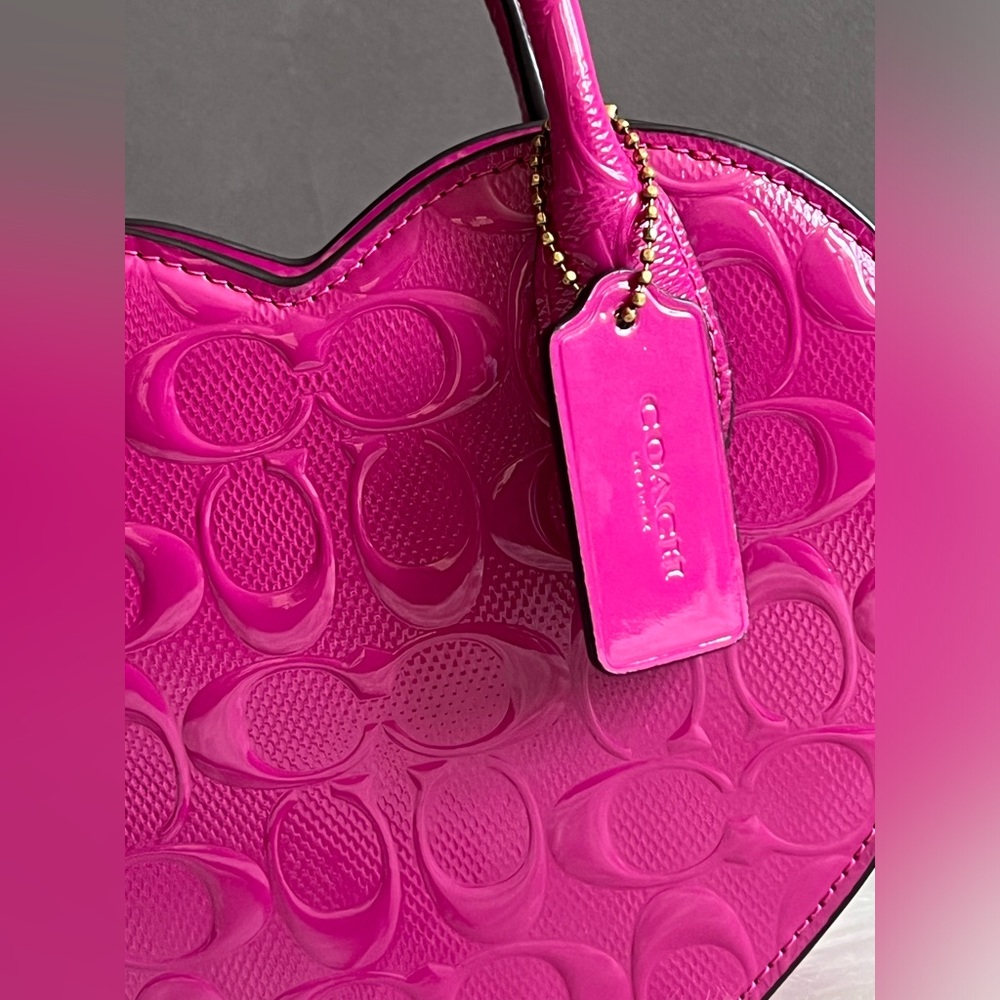 CN600 - Coach Heart Bag in Signature Leather - Picture 2 of 13